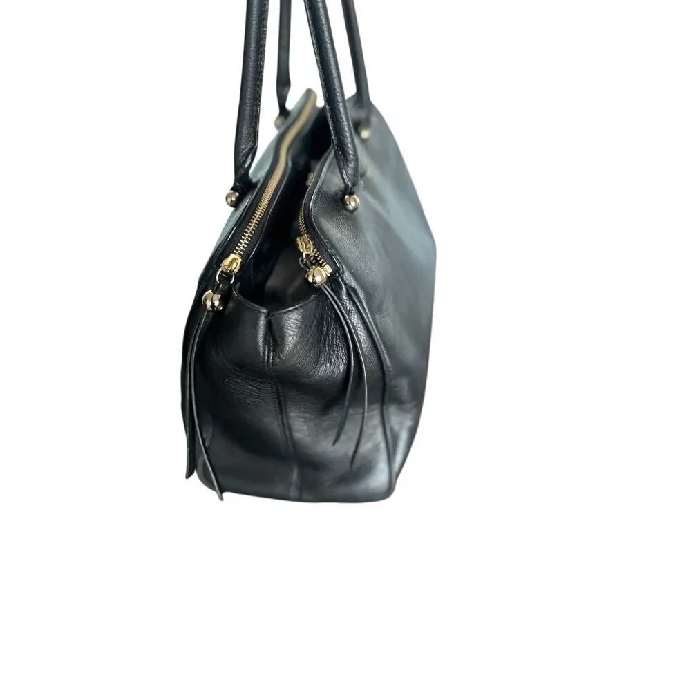 Kate Spade NY Textured Black Leather Satchel